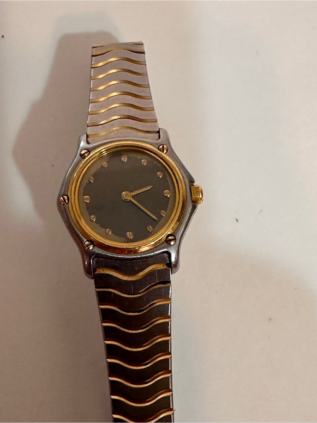 Vintage Ebel Sport Classic Wave 1057901 18k Gold Steel Ladies Watch Swiss 1995 — image 3 of 7